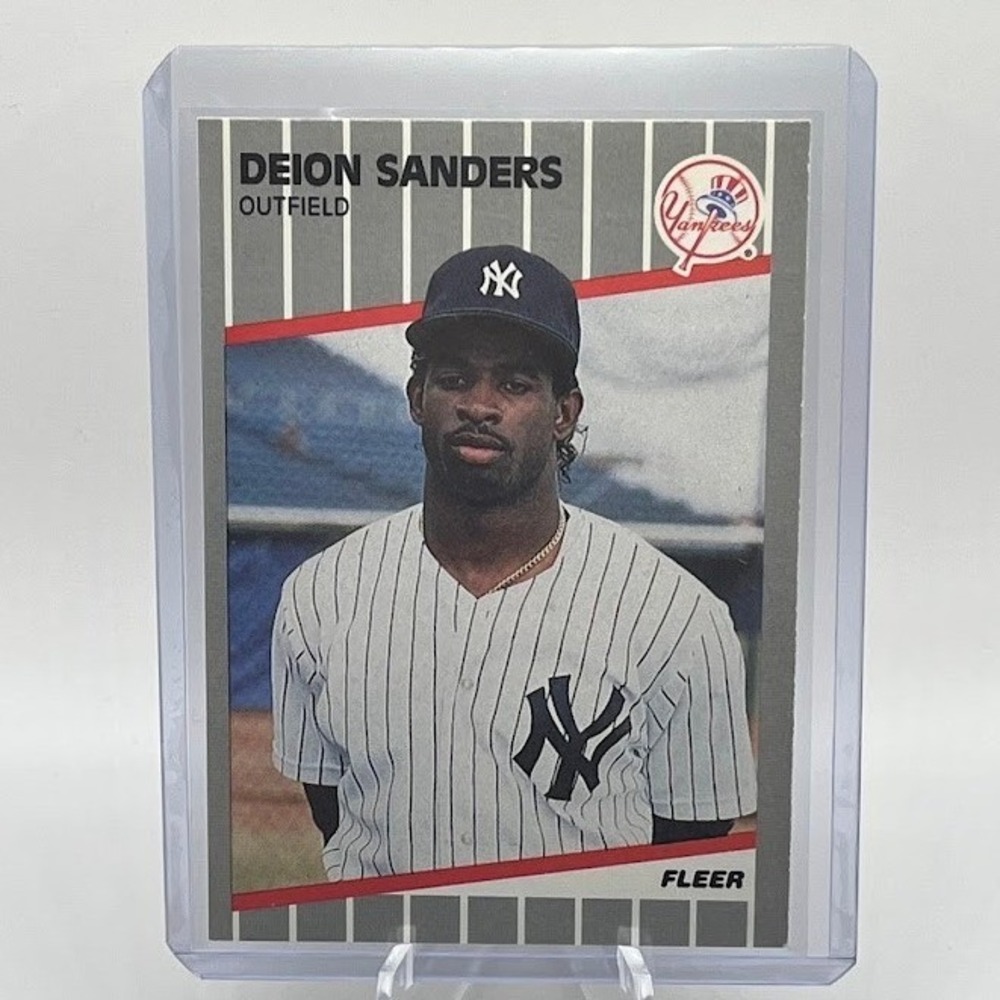 Deion Sanders 1989 Fleer Update‎ U-53 MLB New York Yankees Baseball Trading Card